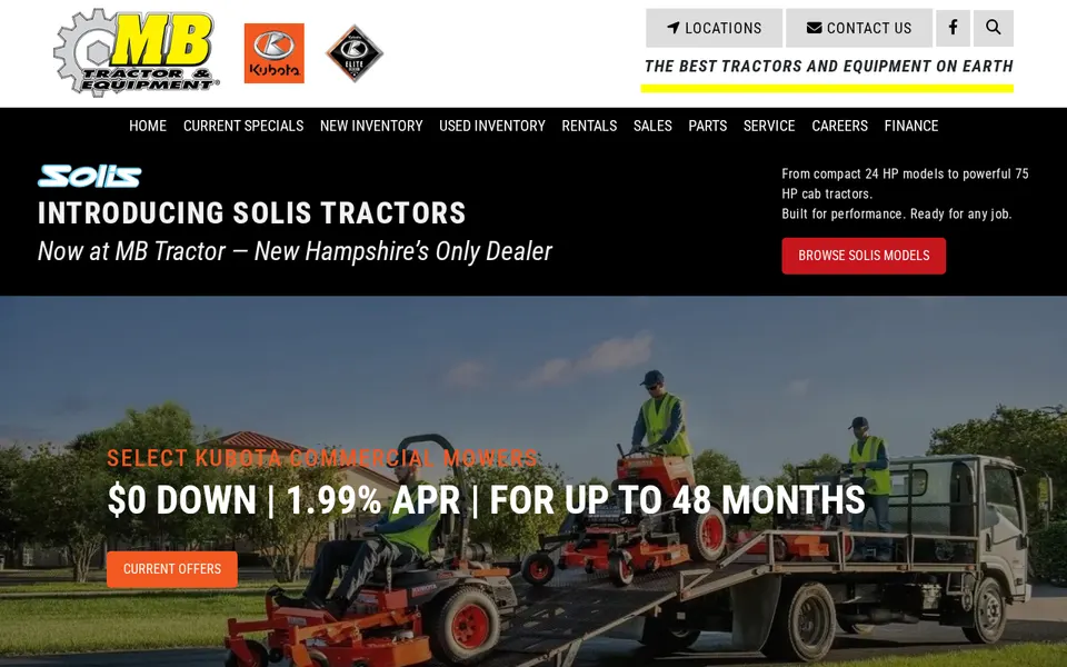 MB Tractor & Equipment website