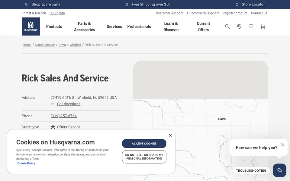 Rick Sales And Service website