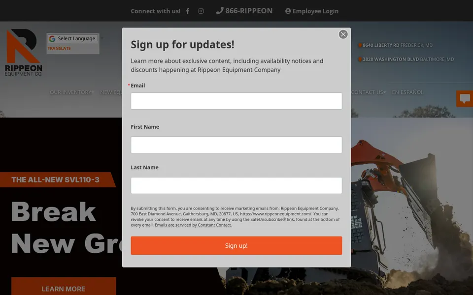 Rippeon Equipment Company - REMOVED website