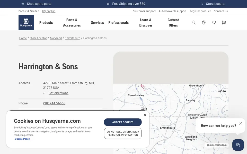 Harrington & Sons website