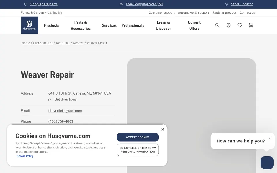 Weaver Repair website