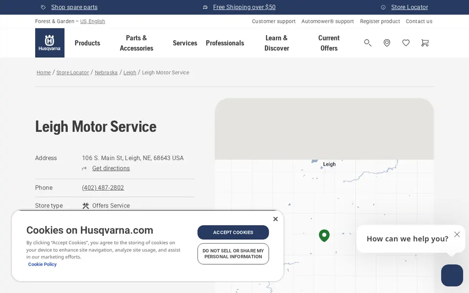 Leigh Motor Service website