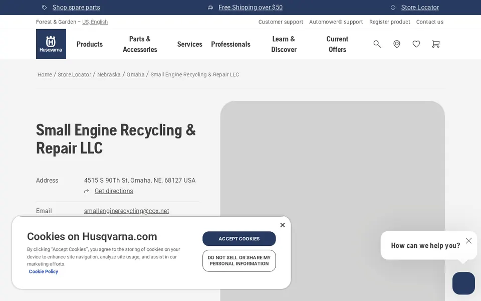Small Engine Recycling & Repair LLC website