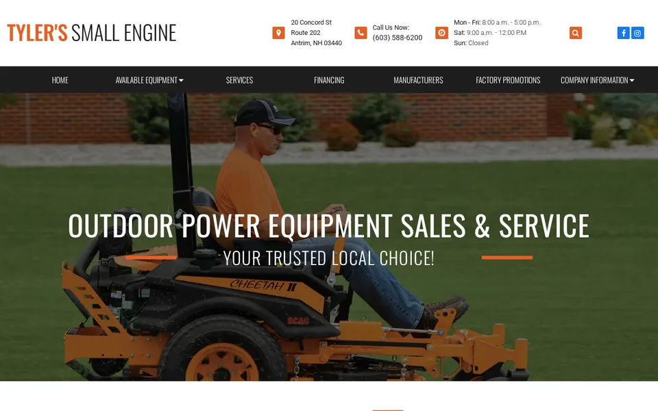Tyler's Small Engine website