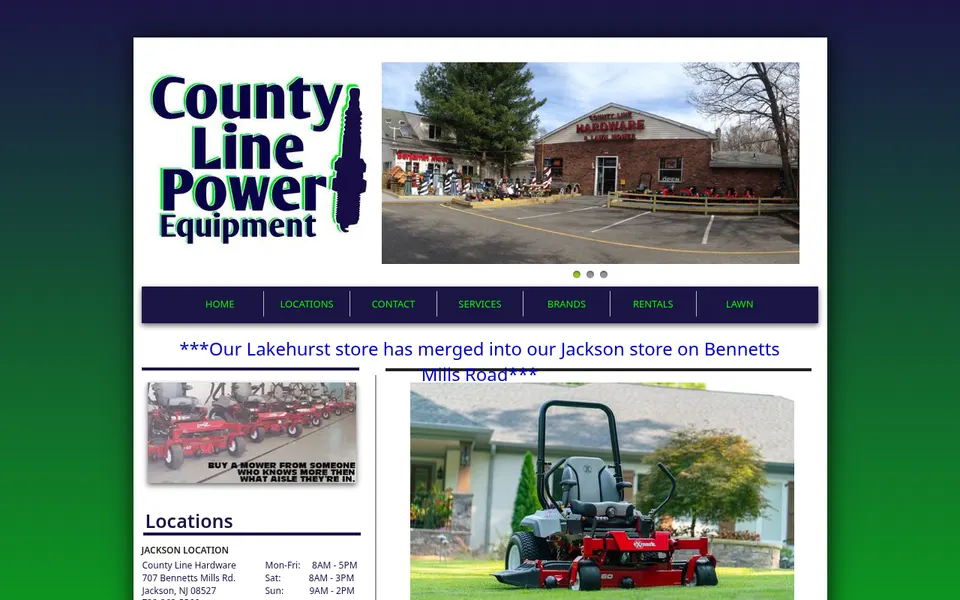 County Line Hardware website