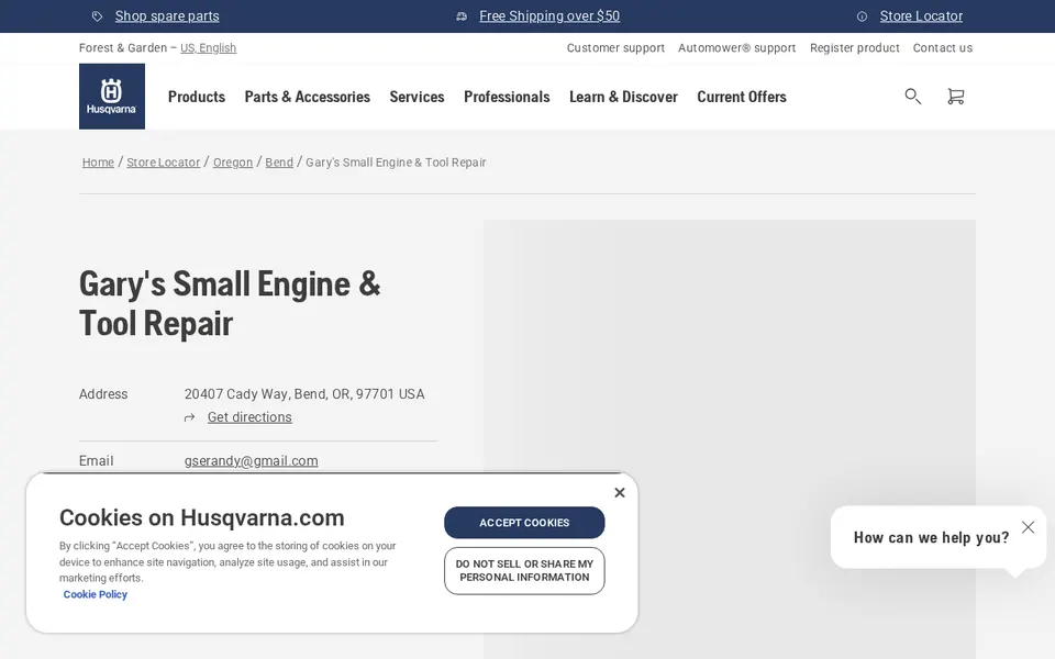 Gary's Small Engine & Tool Repair website