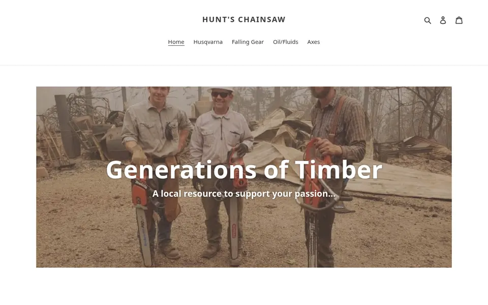 Hunt's Chainsaw, LLC website