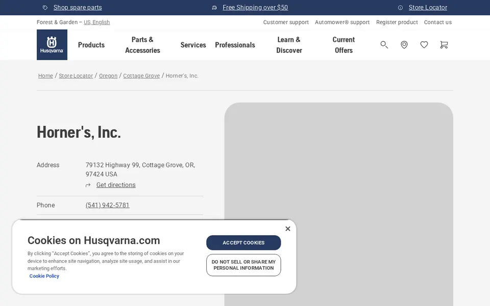 Horner's, Inc. website