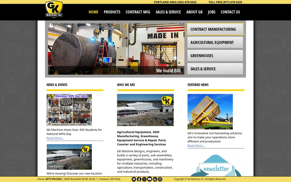 GK Machine Inc website