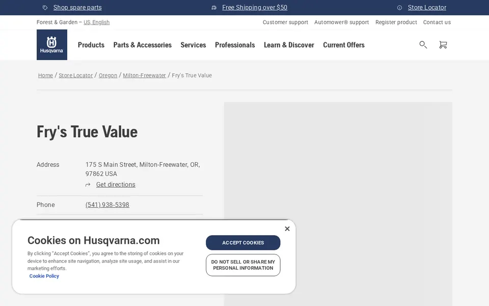Fry's True Value website