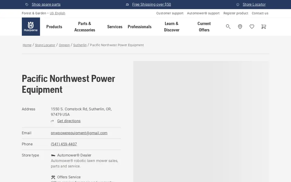 Pacific Northwest Power Equipment website