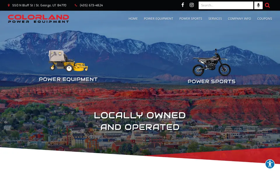 Colorland Power Equipment website