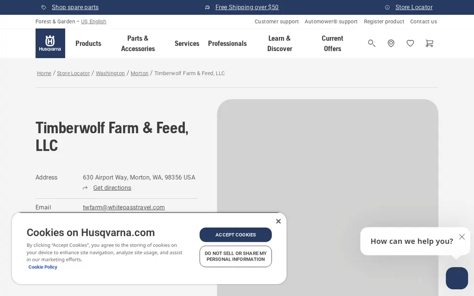 Timberwolf Farm & Feed, LLC website