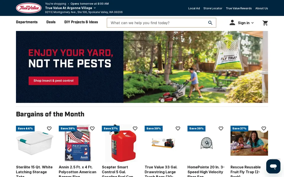 True Value At Argonne Village website