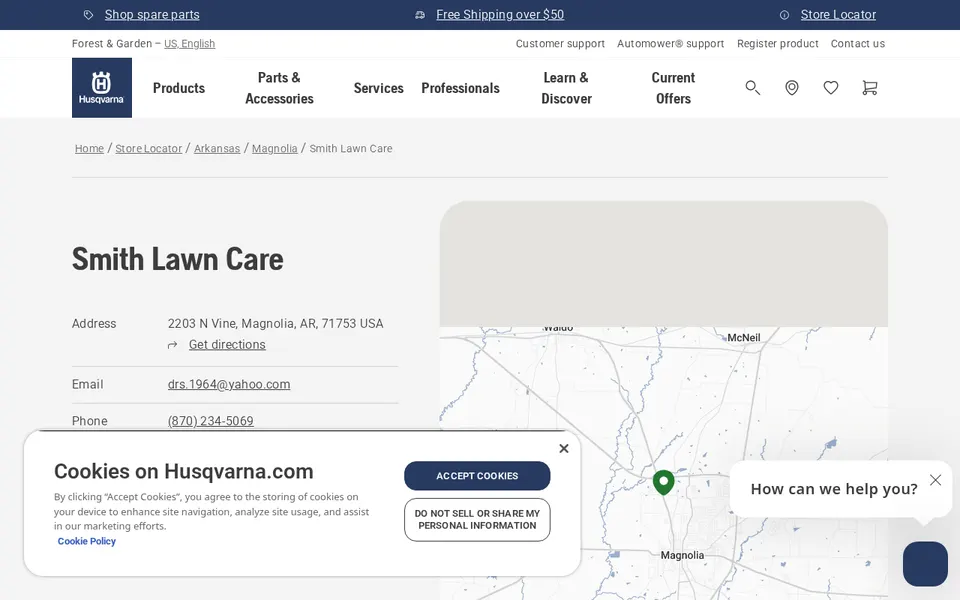 Smith Lawn Care website