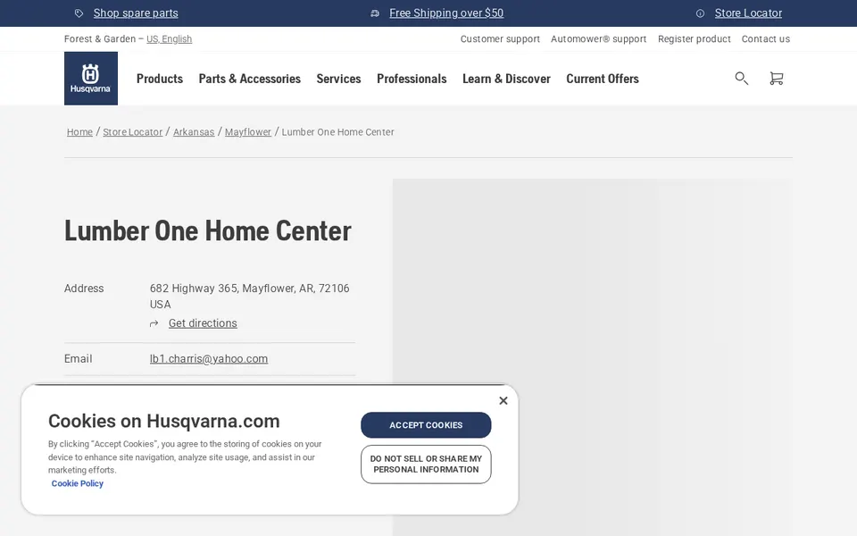 Lumber One Home Center website