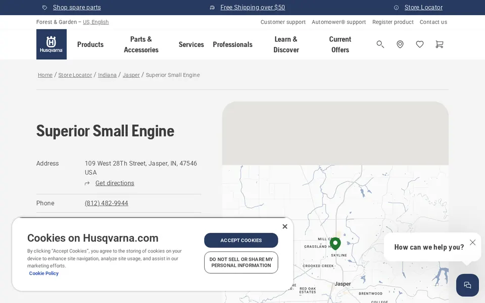 Superior Small Engine website