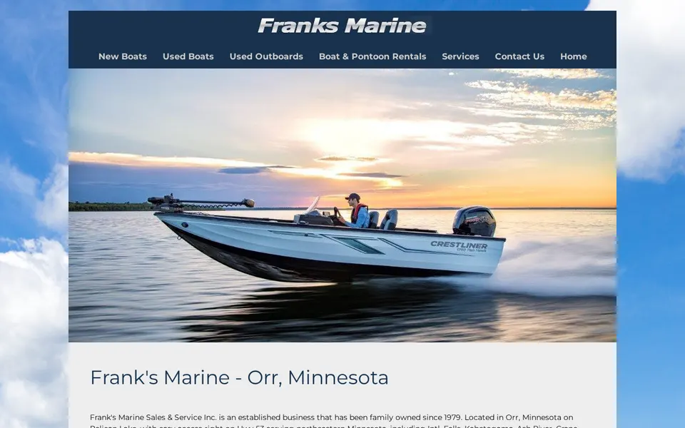 Frank's Marine website