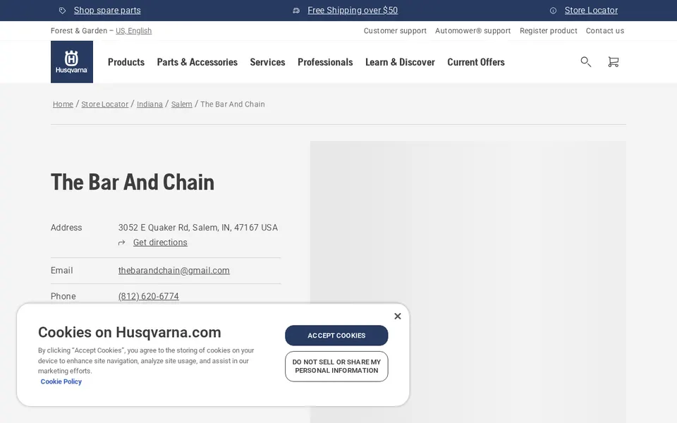 The Bar And Chain website