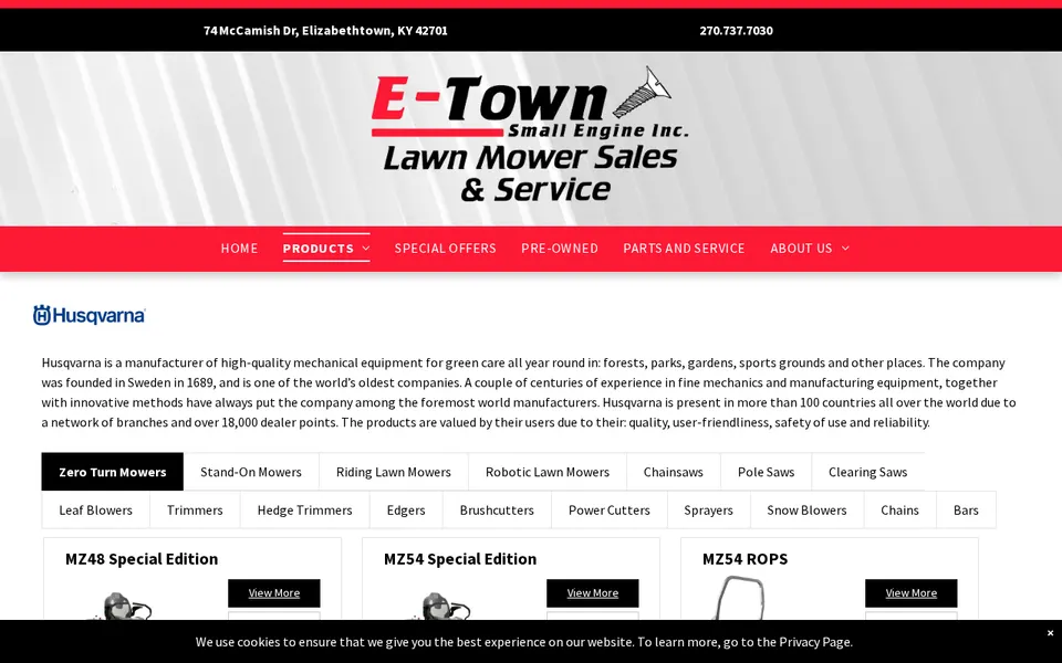 E- Town Small Engine, Inc. website