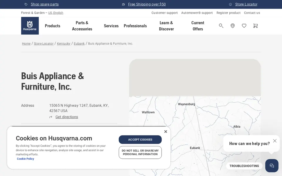 Buis Appliance & Furniture, Inc. website