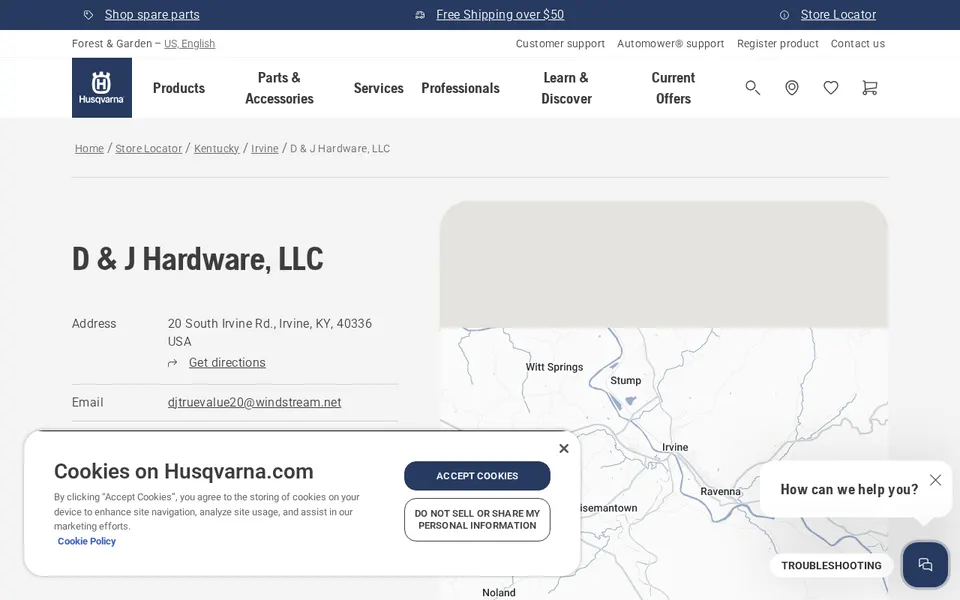 D & J Hardware, LLC website
