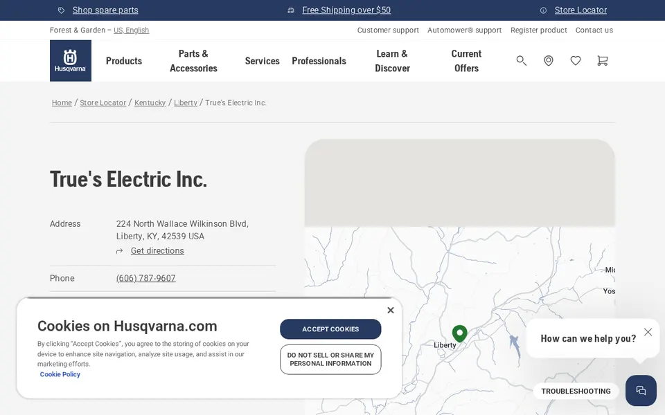 True's Electric Inc. website