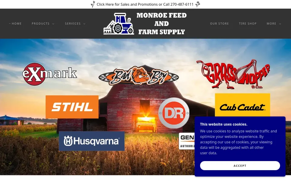 Monroe Feed & Farm Supply, Inc. website