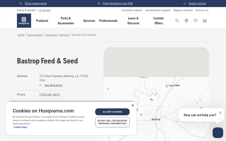 Bastrop Feed & Seed website