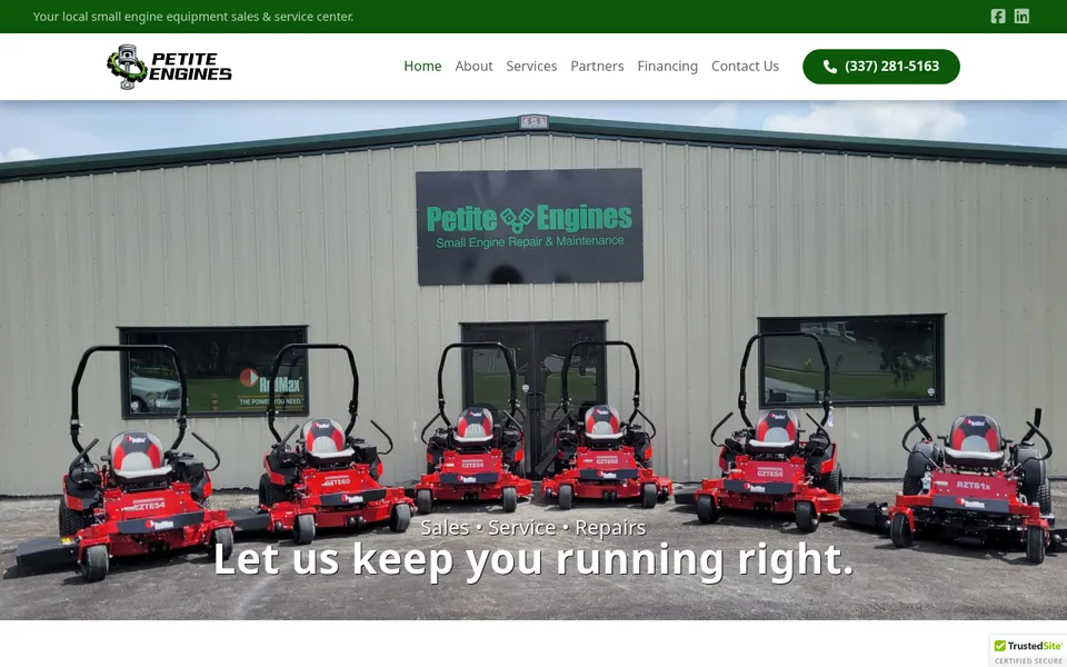Petite Engines LLC website