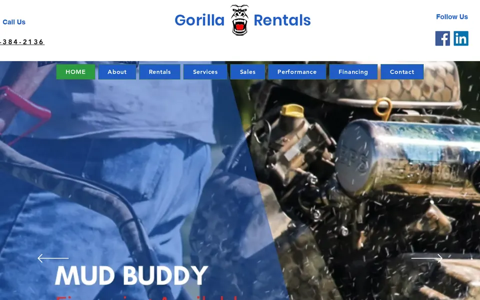 Gorilla Rentals, LLC website