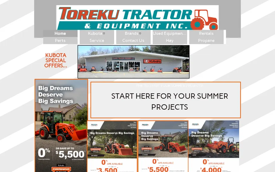 Toreku Tractor & Equipment, Inc website