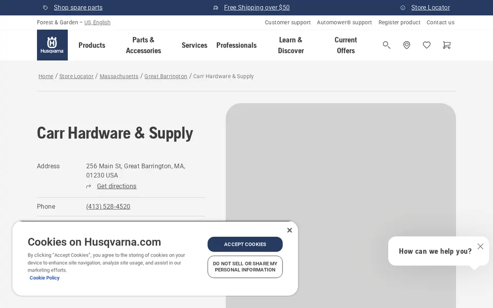 Carr Hardware & Supply website