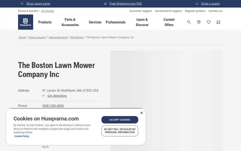 The Boston Lawn Mower Company Inc website