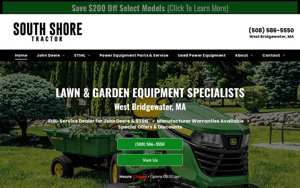 South Shore Tractor website