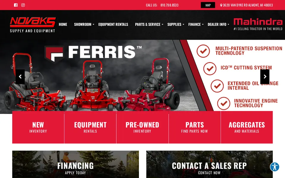 Novak Supply & Equipment, Inc. website