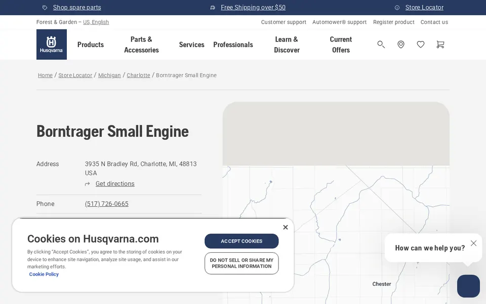 Borntrager Small Engine website