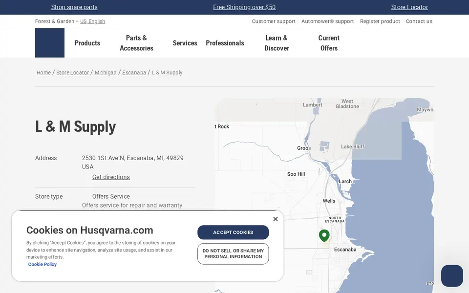 L & M Supply website