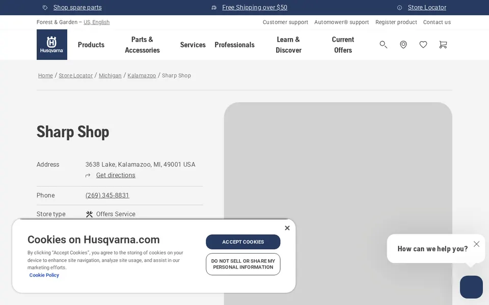 Sharp Shop website