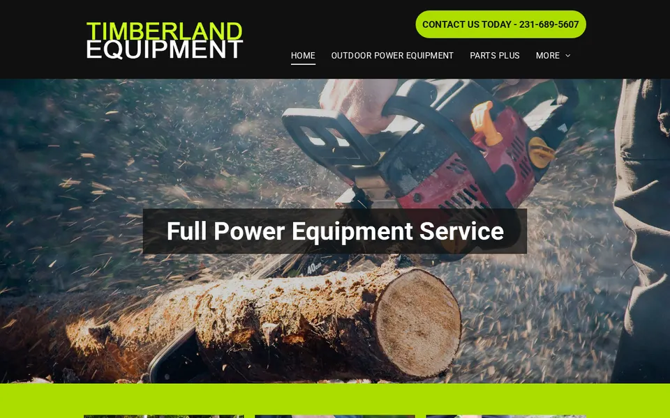 Timberland Equipment website