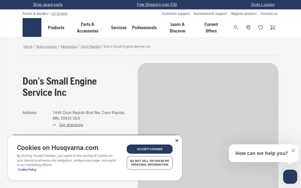Don's Small Engine Service Inc website