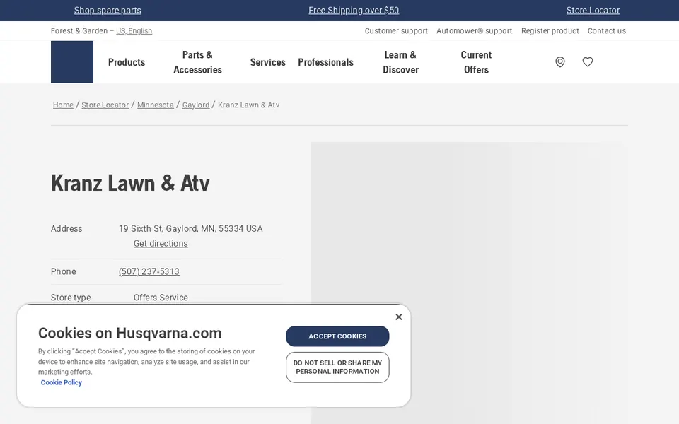 Kranz Lawn & Atv website