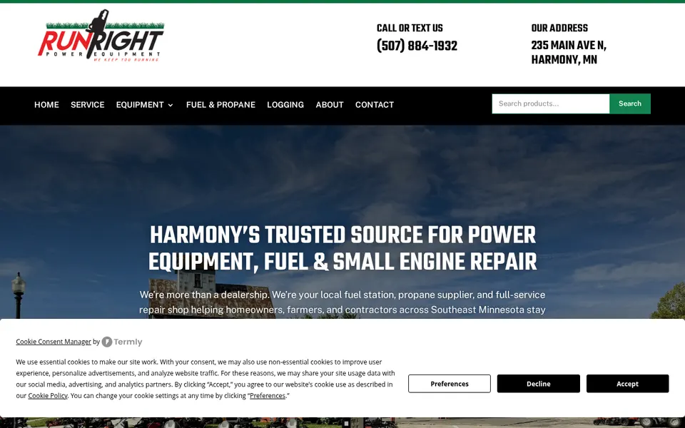 Run Right Power Equipment LLC website