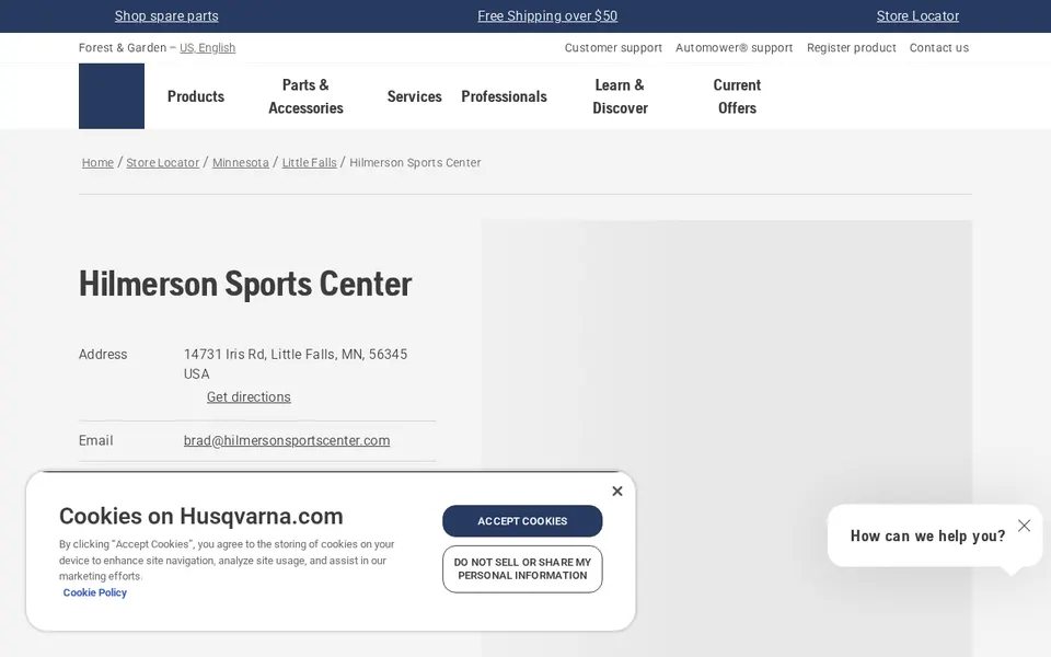 Hilmerson Sports Center website