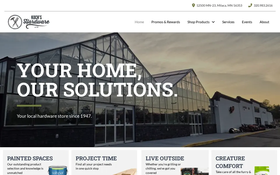 Koch's Hardware website