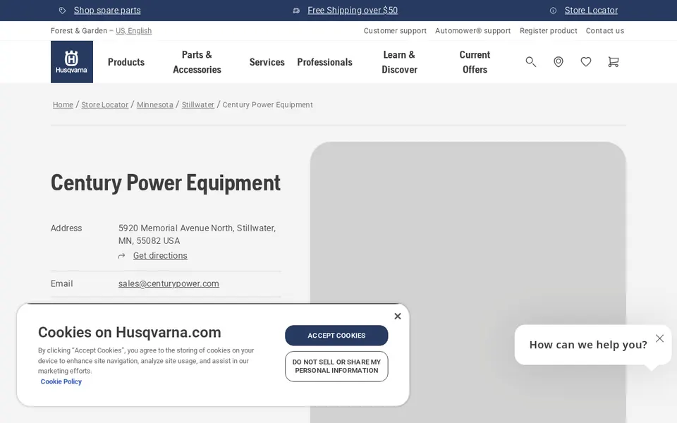 Century Power Equipment website