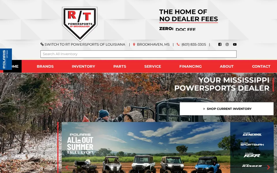 Road And Track Powersports website