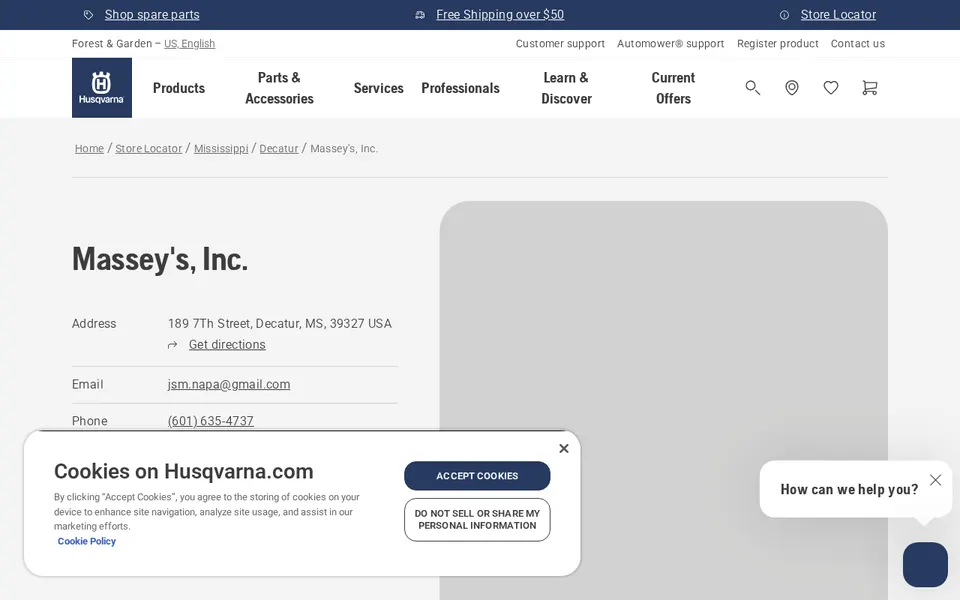 Massey's, Inc. website