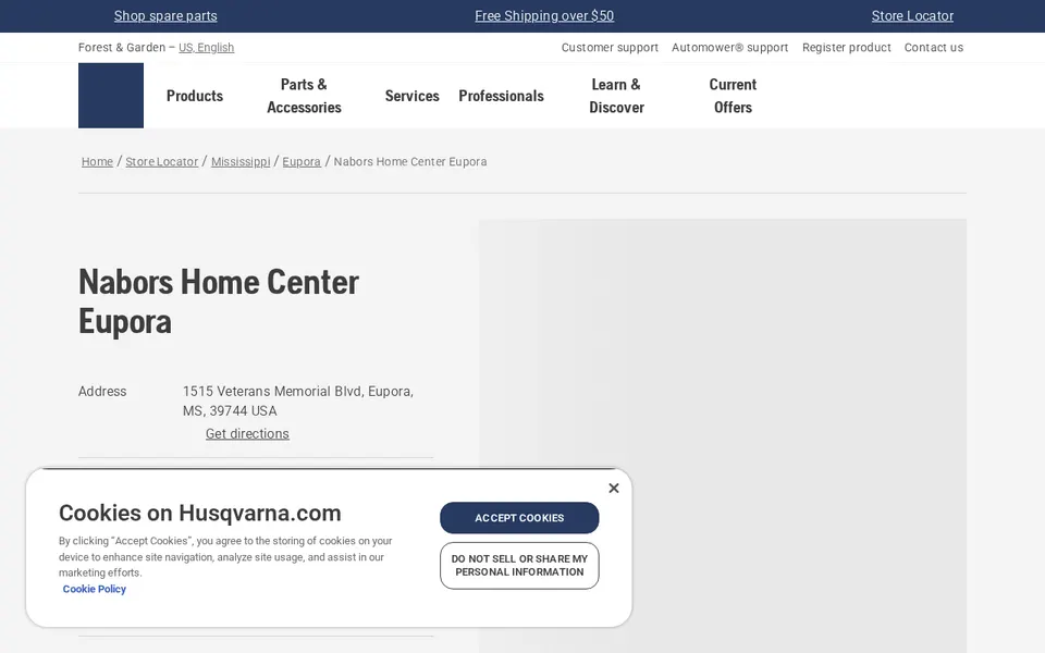 Nabors Home Center Eupora website