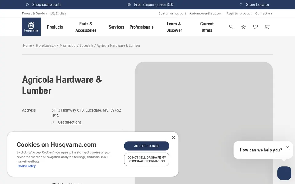 Agricola Hardware & Lumber website